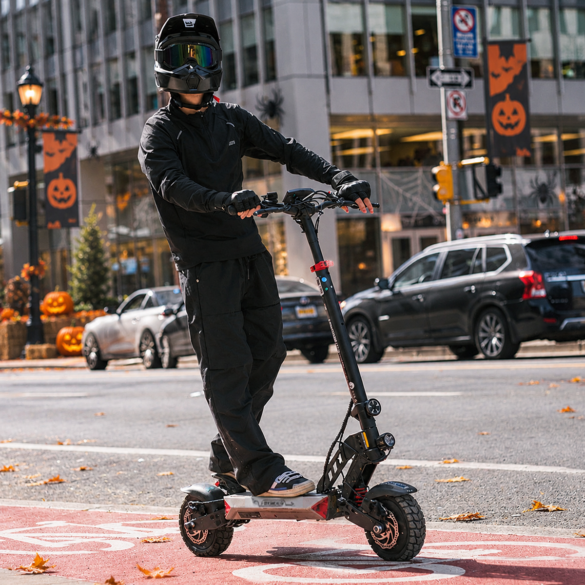 Trick-or-Treat Traffic: Navigating Busy Streets on an Electric Scooter
